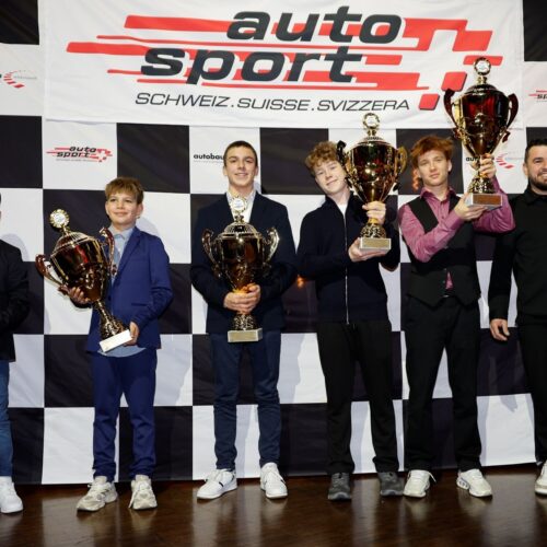 Alle Meister: Aaron Buhofer, Iven Ammann, Levi Arn, Gerogyi Zasov, Julian Brupbacher und Kastriot Zulfija © myrally.ch Motorsport Schweiz | Auto Sport Schweiz