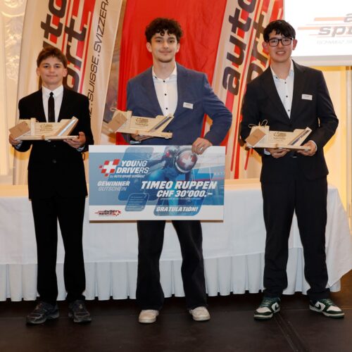 Die Young Drivers: Alexis Genolet, Timéo Ruppen und Dylan Stebler © myrally.ch Motorsport Schweiz | Auto Sport Schweiz