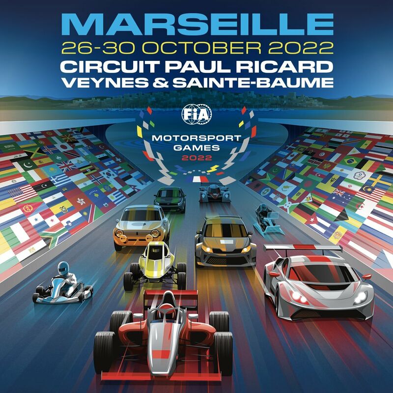 FIA Motorsport Games 2022 Plakat Motorsport Schweiz | Auto Sport Schweiz