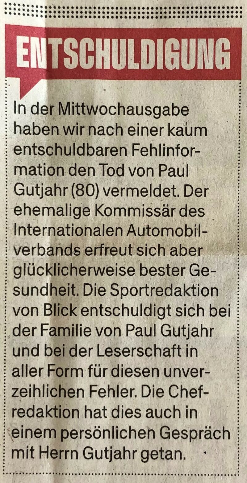 Sorry Motorsport Schweiz | Auto Sport Schweiz